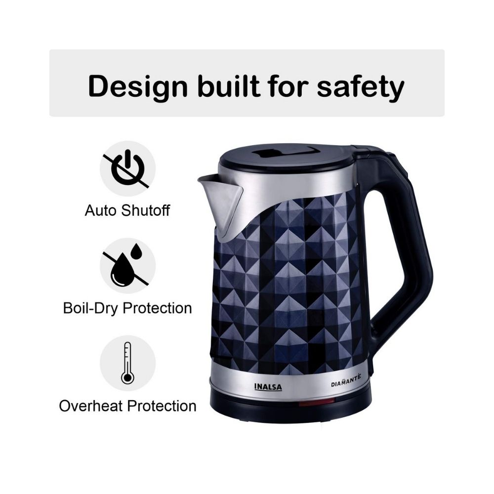 INALSA Designer Electric Kettle Double Wall 18L