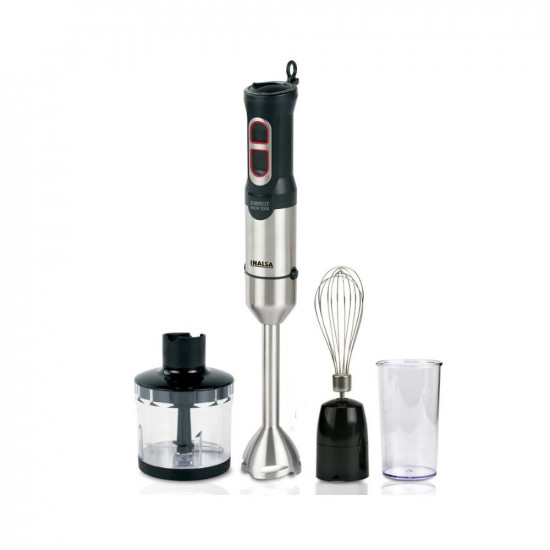 Inalsa Hand Blender 1000 Watts With Chopper, Whisker, 600 Ml Multipurpose Jar|Variable Speed And Turbo Speed Function |100% Copper Motor |Low Noise |Anti-Splash Technology|2 Year Warranty