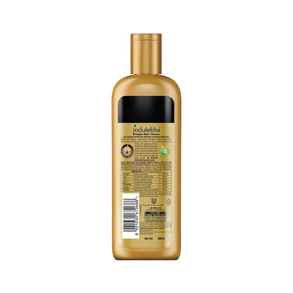 Indulekha Bringha Ayurvedic Shampoo 200 ml, for Hair Fall Control, With Bringharaj Extracts