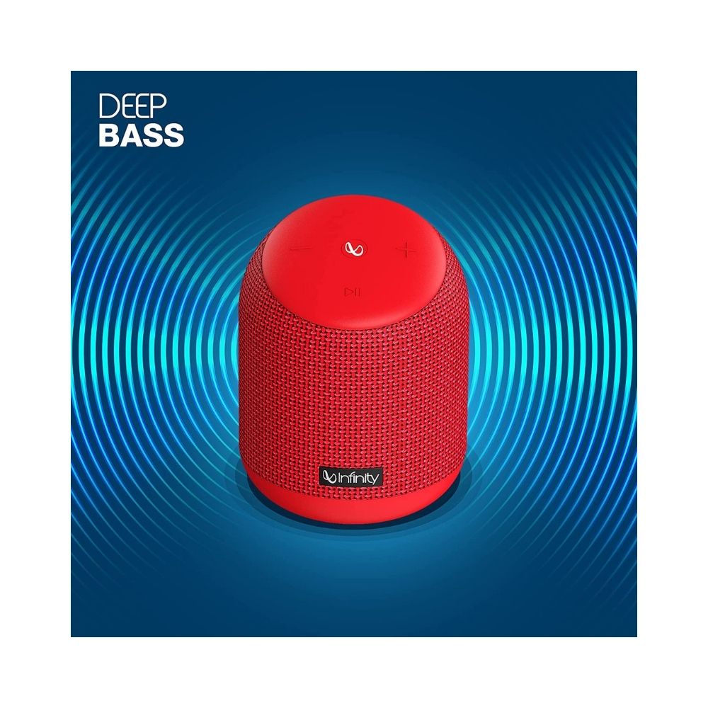 Infinity by Harman CLUBZ 250 Dual EQ Deep Bass 15W Portable Waterproof Wireless Speaker Red