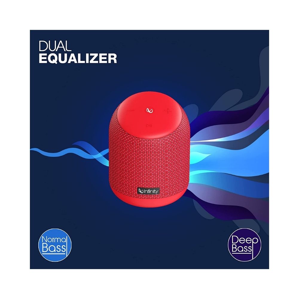 Infinity by Harman CLUBZ 250 Dual EQ Deep Bass 15W Portable Waterproof Wireless Speaker Red