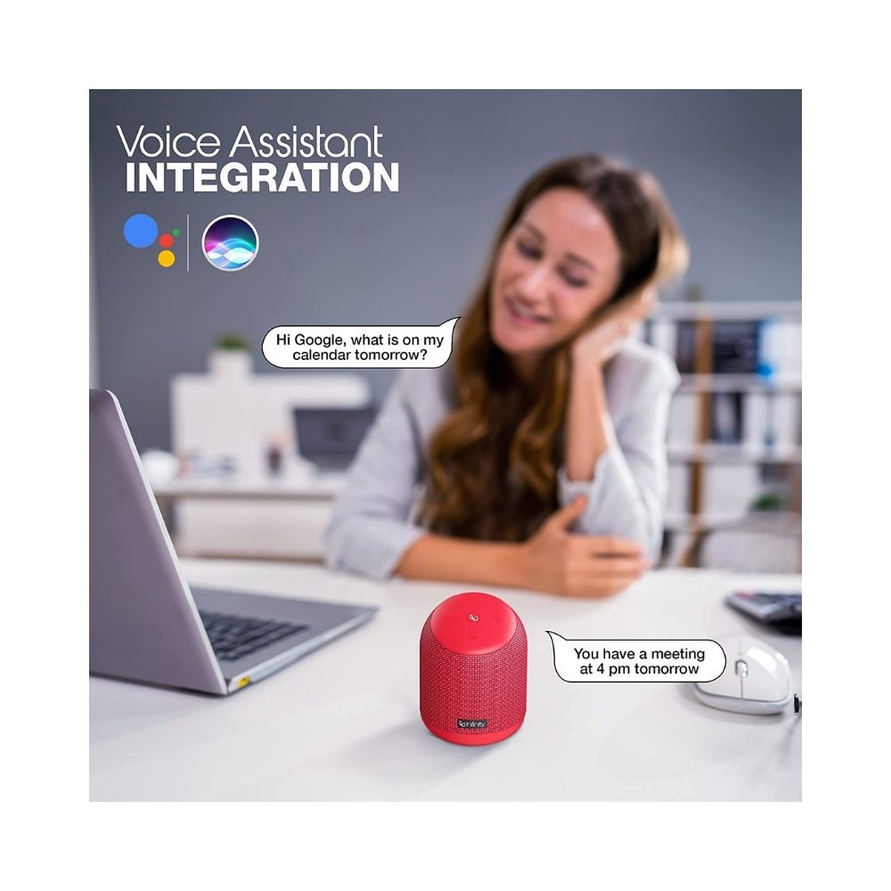 Infinity by Harman CLUBZ 250 Dual EQ Deep Bass 15W Portable Waterproof Wireless Speaker Red