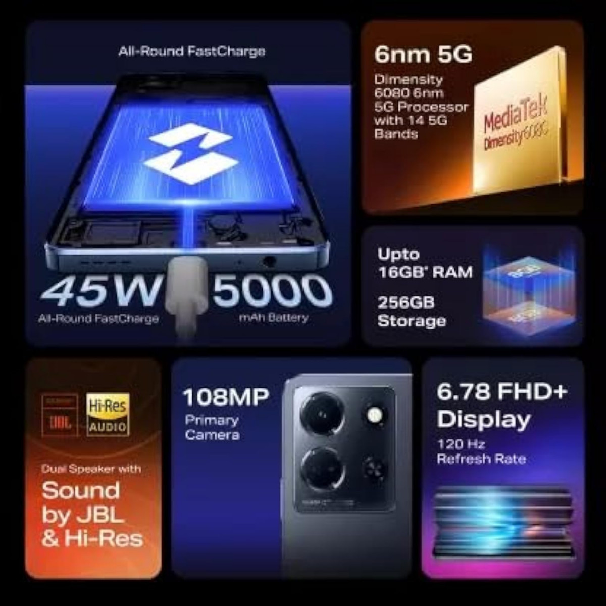 Infinix Note 30 5G 256 GB 8 GB RAM Black