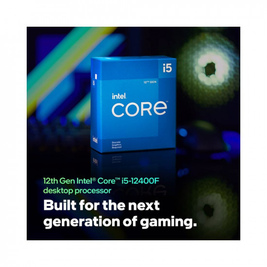 Intel Core I5 12400F 12 Gen Generation Desktop Pc Processor 6, CPU with 18Mb Cache and Up to 4.40 Ghz Clock Speed Ddr5 and Ddr4 Ram Support Lga 1700 Socket, Micro ATX