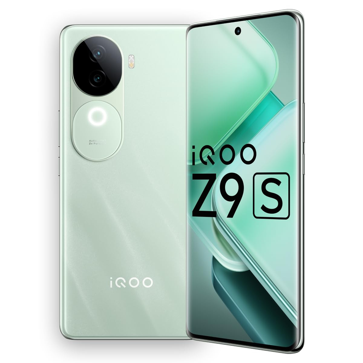 iQOO Z9s 5G Onyx Green 8GB RAM 128GB Storage  120 Hz 3D Curved AMOLED Display  5500 mAh Ultra-Thin Battery  Dimesity 7300 5G Processor  Sony IMX882 OIS Camera with Aura Light