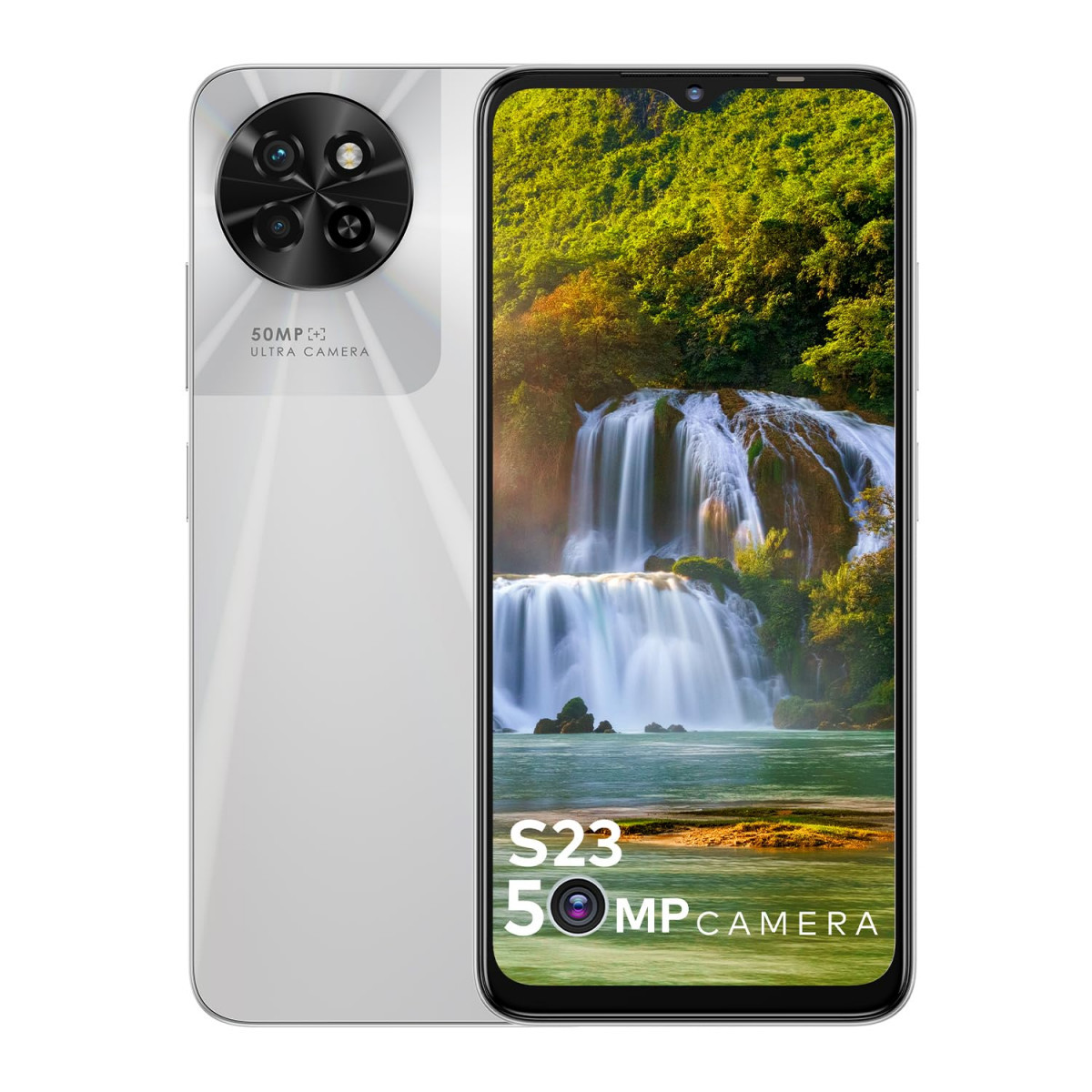 itel S23  8GB RAM  128GB ROM 50MP AI Dual Rear Camera  5000mAh Battery  Type-C Charging  90 Hz Display  Mystery White