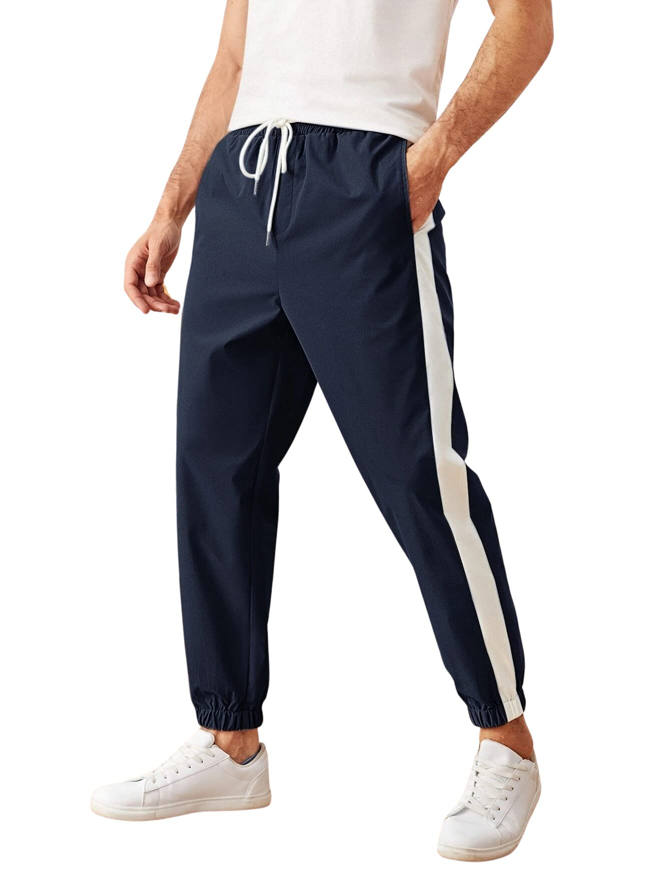 Buy ANUSH FASHION Men Black Striped Polyester Track Pants (L) Online at  Best Prices in India - JioMart.