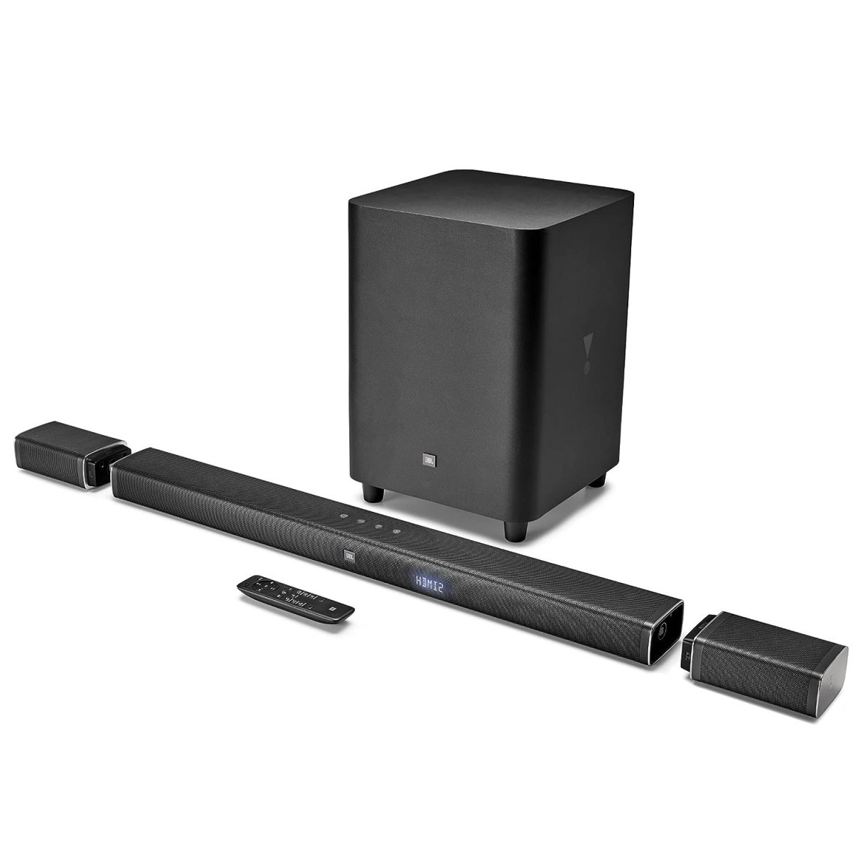 JBL Bar 51 Truly Wireless Home Theatre with Dolby Digital DTS 51 Channel 4K Ultra HD Soundbar with 1025cm Subwoofer for Extra Deep Bass HDMI ARC Bluetooth AUX  Optical Connectivity 510W