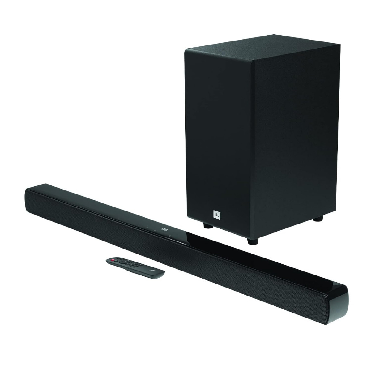 JBL Cinema SB190 Deep Bass Dolby Atmos Soundbar with Wireless Subwoofer for Extra Deep Bass 21 Channel with Remote Sound Mode for Voice Clarity HDMI eARC Bluetooth  Optical Connectivity 380W