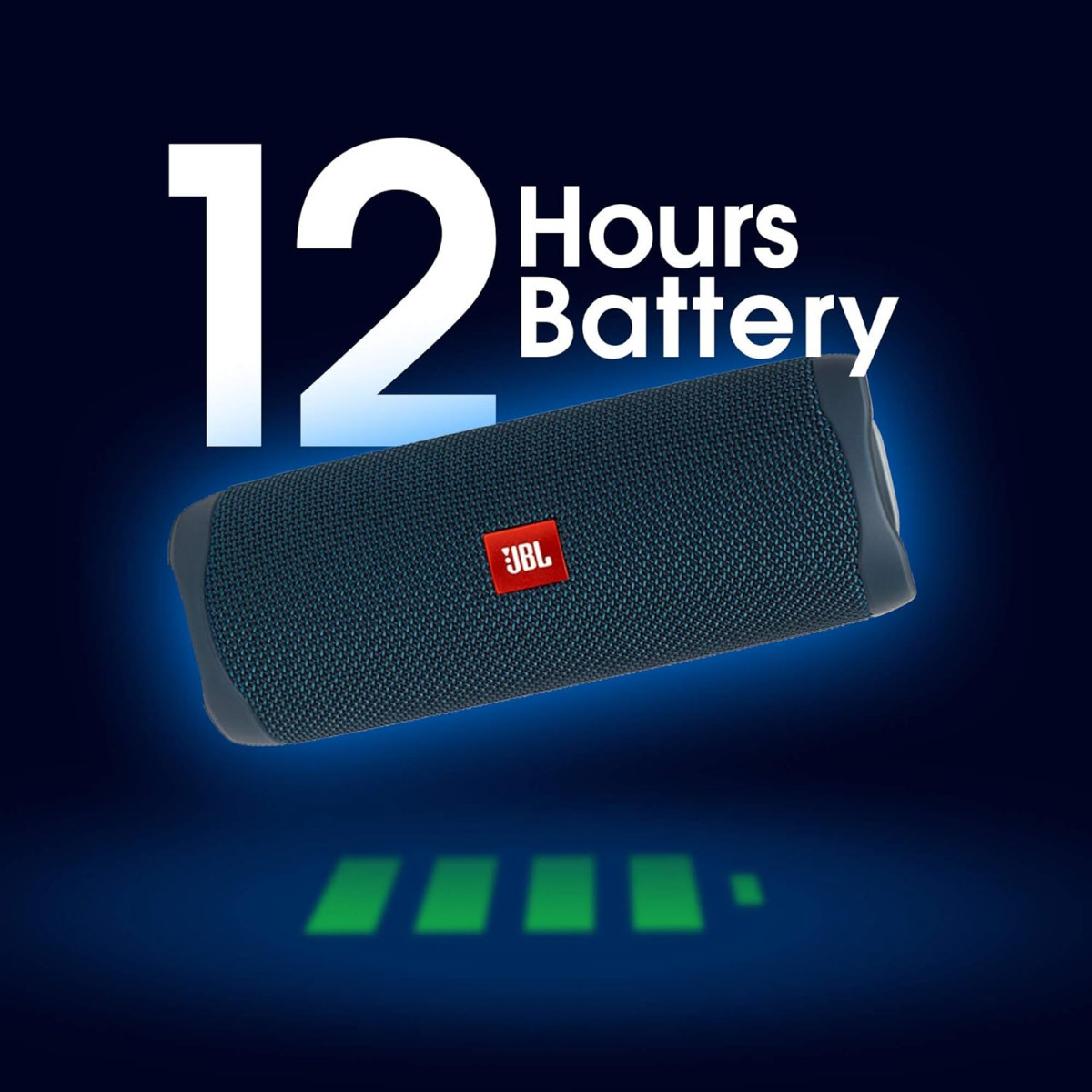 JBL Flip 5 Wireless Portable Bluetooth Speaker Signature Sound with Powerful Bass Radiator Vibrant Colors with Rugged Fabric Design Party Boost IPX7 Waterproof  Type C Without Mic Blue