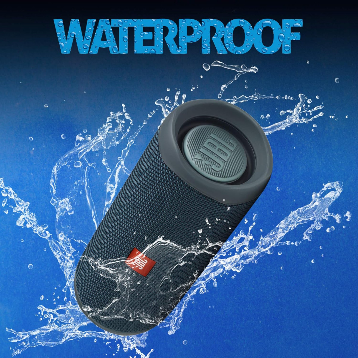 JBL Flip 5 Wireless Portable Bluetooth Speaker Signature Sound with Powerful Bass Radiator Vibrant Colors with Rugged Fabric Design Party Boost IPX7 Waterproof  Type C Without Mic Blue