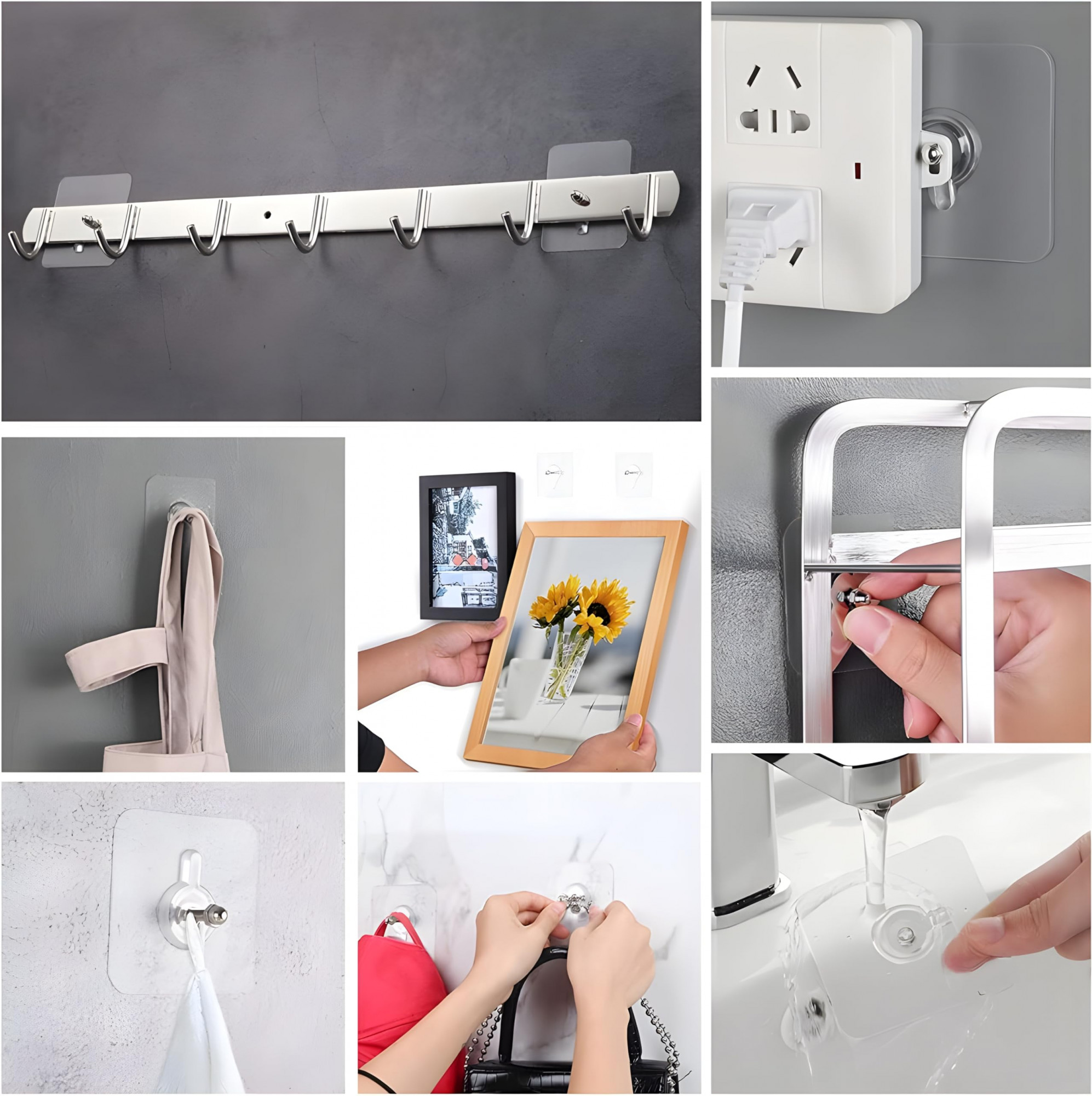 Adhesive Wall Hooks Heavy Duty Wall Hangers Without Nails Seamless Scratch  Hooks for Hanging Bathroom Kitchen Office Door Home Improvement Sticky Hooks  - 12 Pack - Walmart.ca