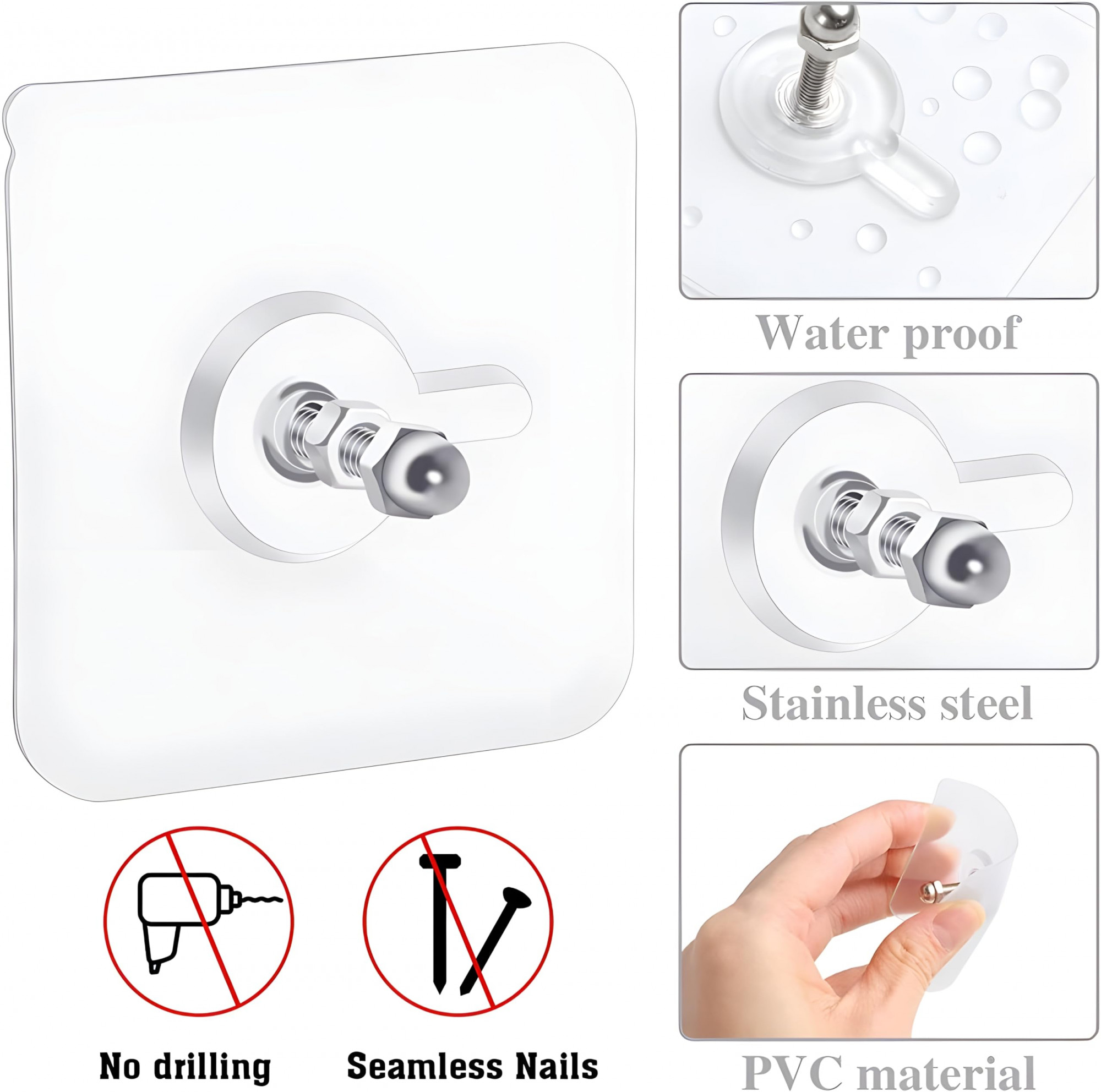 jialto 12 pcs nail for wall hooks for wall without drillingself adhesive hooks for wall heavy duty strong nails for wall hanging screw sticker wall hook clockkitchen accessories items 19041958005470 l