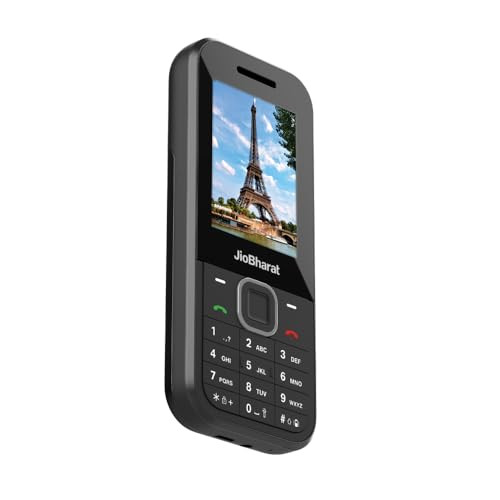 JioBharat B2 4G Keypad Phone with JioTV JioHotstar JioSoundPay JioSaavn JioPay UPI JioChat JioPhotos Powerful 2000mAh Battery LED Torch Digital Camera  Black  Locked for JioNetwork