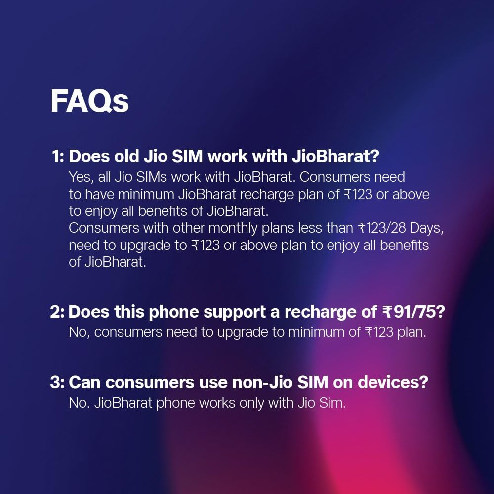 JioBharat V2 4G Phone with JioTV JioHotstar JioSoundPay JioSaavn Long Lasting Battery LED Torch Digital Camera  Blue  Locked for JioNetwork
