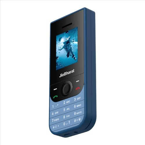 JioBharat V3 4G Phone with JioTV JioHotstar UPI JioSoundPayJioSaavn Long Lasting Battery LED Torch Digital Camera  Blue  Locked for JioNetwork