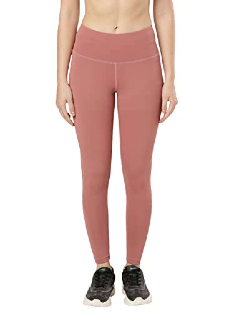 Jockey Women's Microfiber Elastane Stretch Performance 7/8th Leggings with  Back Waistband Pocket and Stay Dry Technology_Style_MW68_Withered  Rose_M,Size M