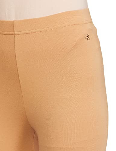 Jockey Women's Super Combed Cotton Elastane Stretch Slim Fit Leggings with  Ultrasoft Waistband_Style_AW87_Tan_XXL