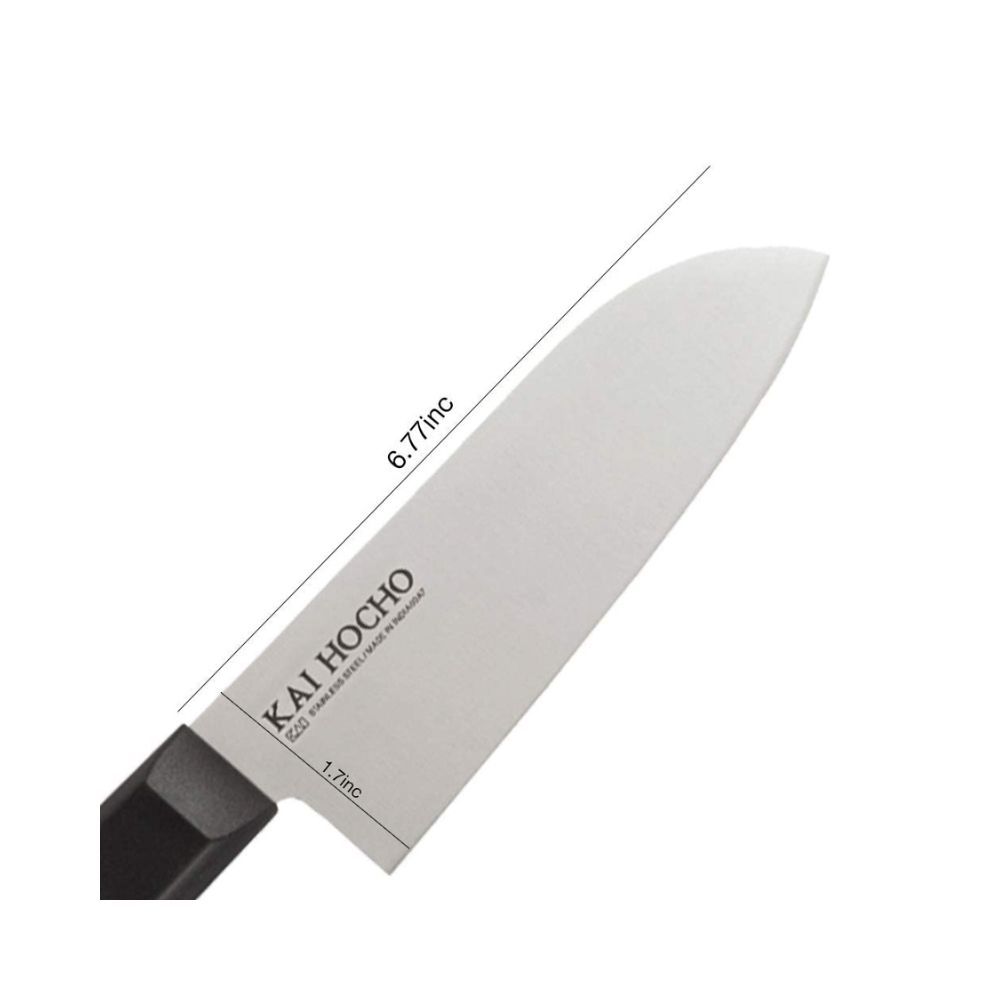 Kai Hocho Premium Santoku Kitchen/Vegetable Knife (Black)