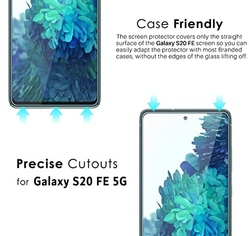 [2-Pack] Samsung Galaxy S20 FE Case-Friendly Screen Protector