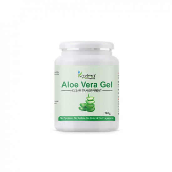 KAZIMA Aloe Vera Gel Raw - 100% Pure Natural Gel - Ideal for Skin, Face, Acne Scars, Hair Care