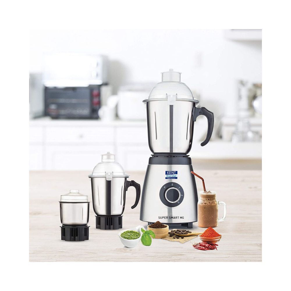 Kent 16061 800W 3 Speed Control Super Smart Mixer Grinder Silver