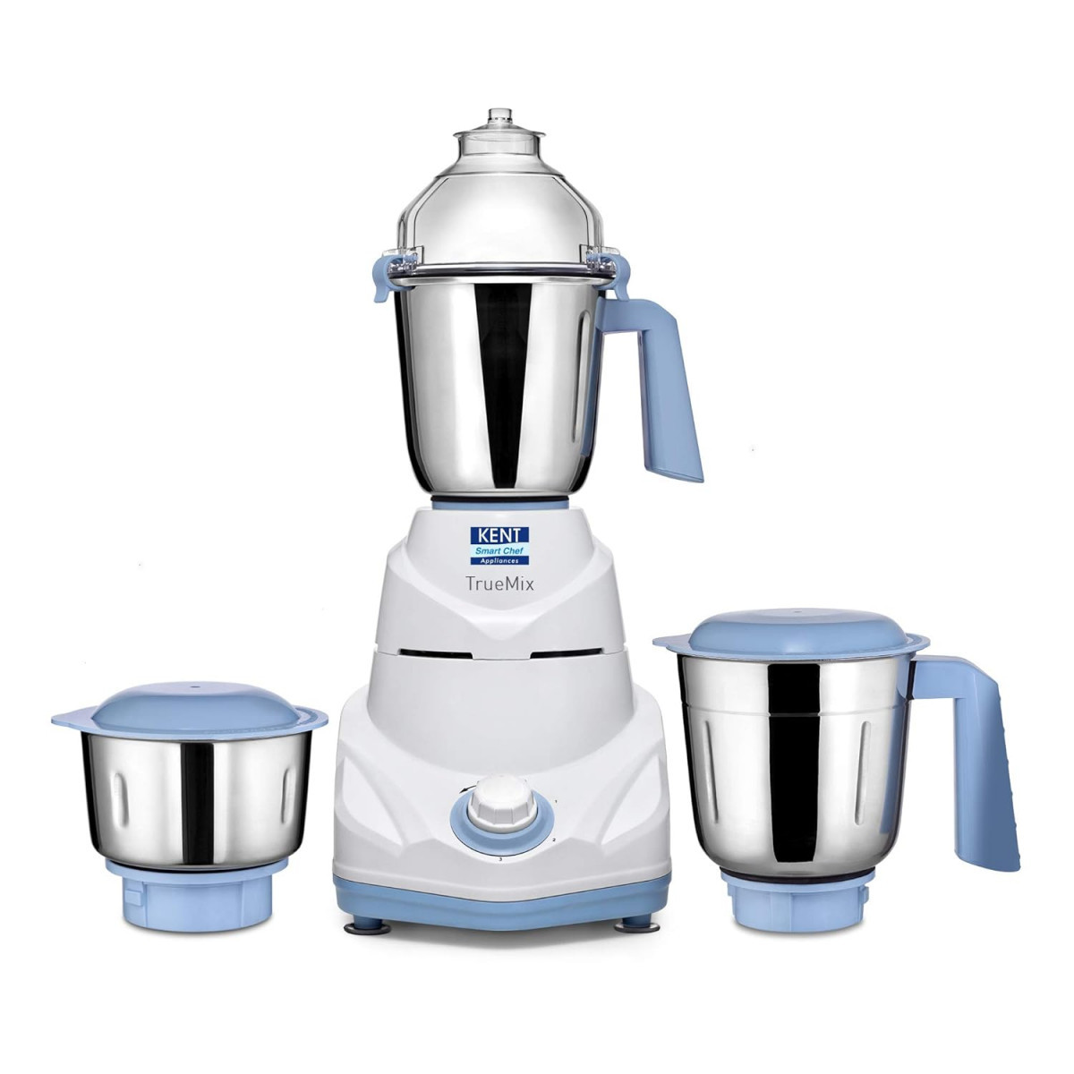 KENT 16064 TrueMix-W 750W  Pulse Function  Auto Shut-Off  3 Stainless Steel Jars for Blending Grinding  Making Chutney