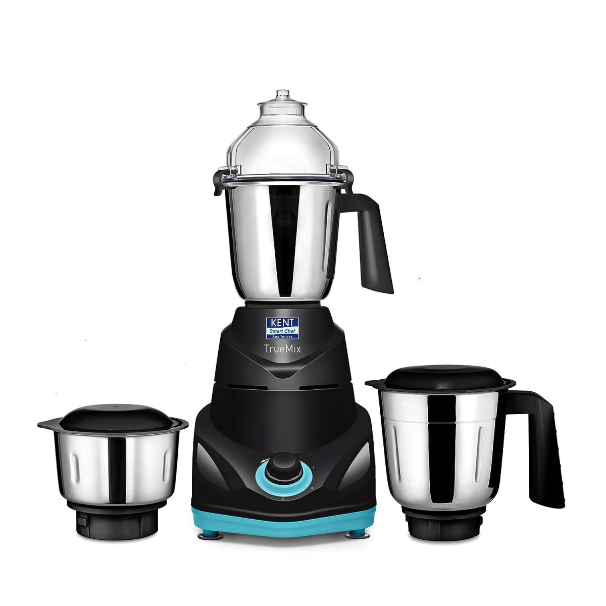 KENT 16065 TrueMix-B 750W  Pulse Function  Auto Shut-Off  3 Stainless Steel Jars for Blending Grinding  Making Chutney