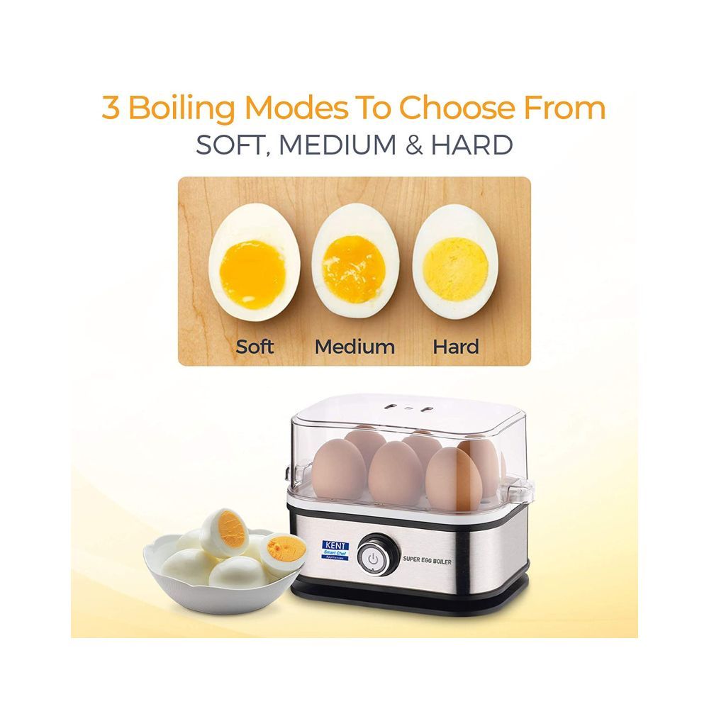 KENT 16069 Super Egg Boiler 400 Watts  Boils Upto 6 Eggs at a Time Automatic Turn-Off