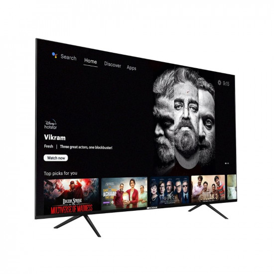 Kodak 108 cm 43 inches Bezel Less Design Series 4K Ultra HD Smart Android LED TV 43UHDX7XPROBL Black