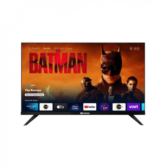 Kodak 108 cm (43 inches) Full HD Certified Android LED TV 43FHDX7XPROBL (Black)