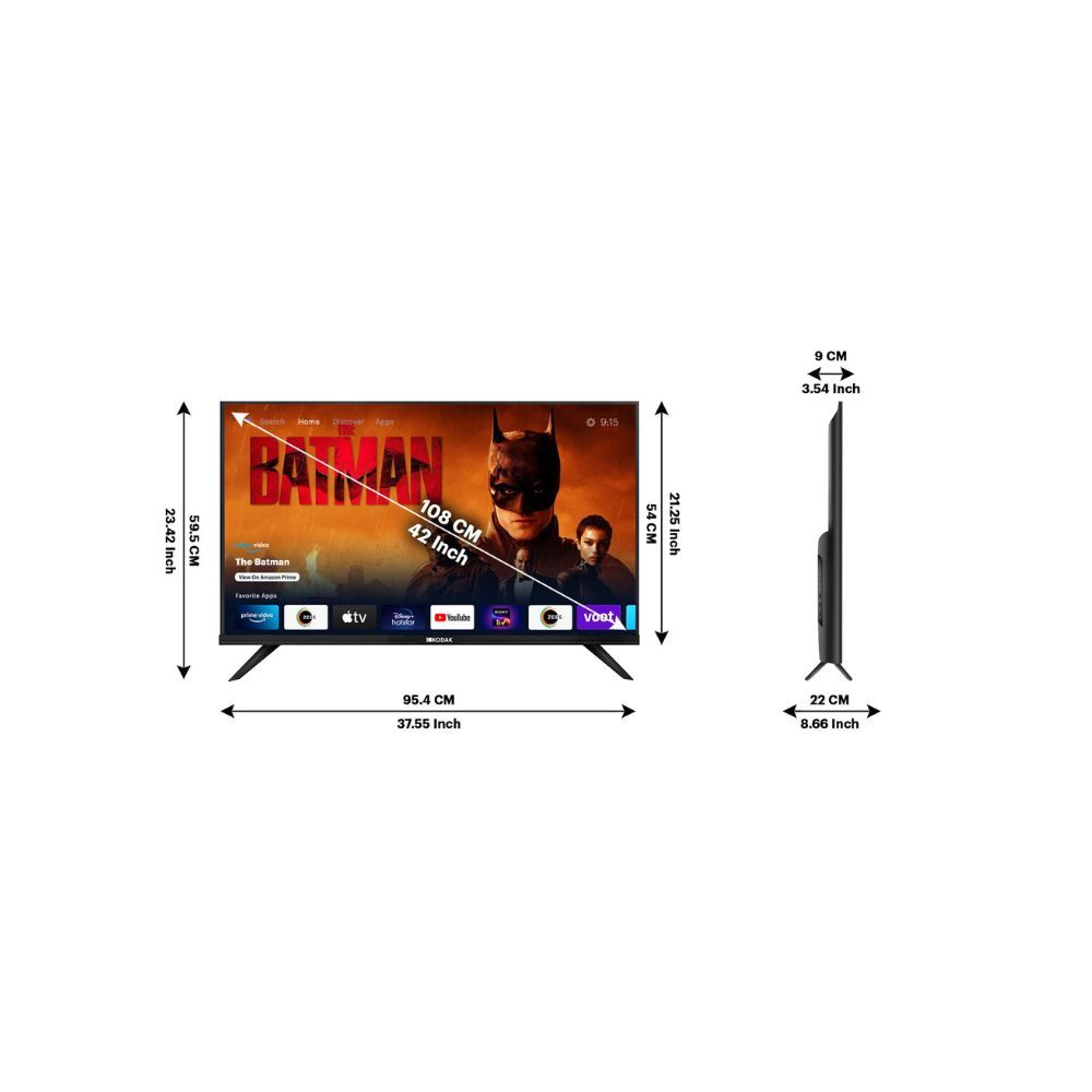 Kodak 7XPro 98 cm (40 inch) Full HD LED Smart Android TV (40FHDX7XPRO)
