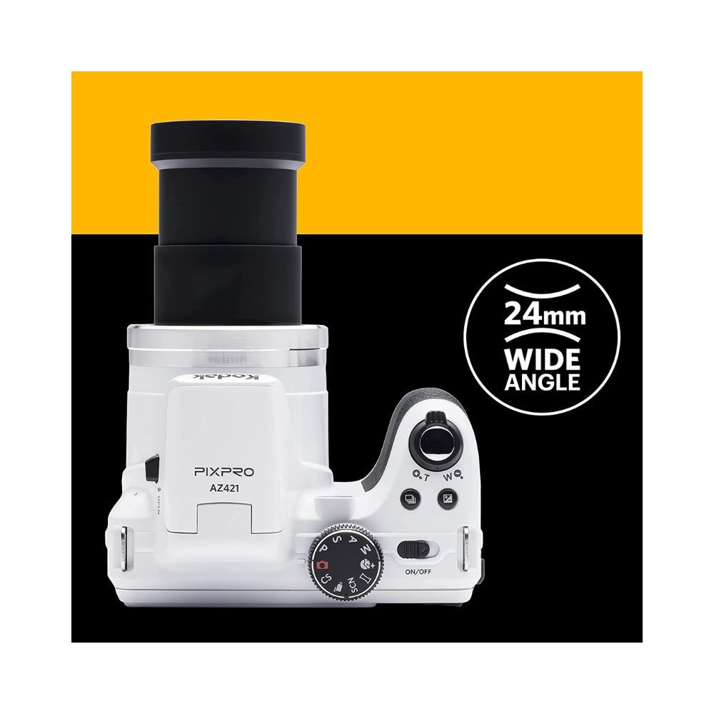 Kodak PIXPRO Astro Zoom AZ421 16 MP Digital Camera with 42X Opitcal Zoom and 3 LCD Screen White