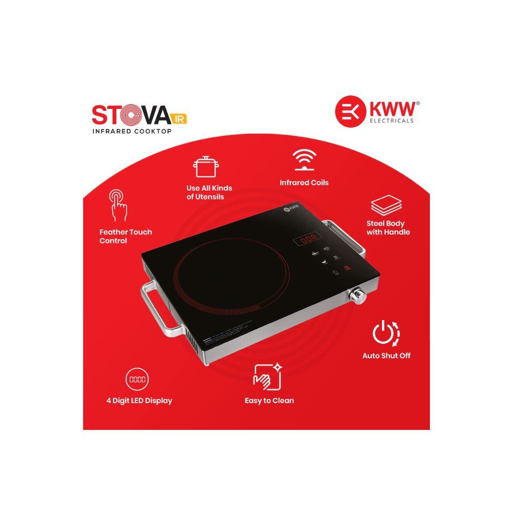 KWW Infrared Induction Cooktop 2200 Watt for All Types of Utensils