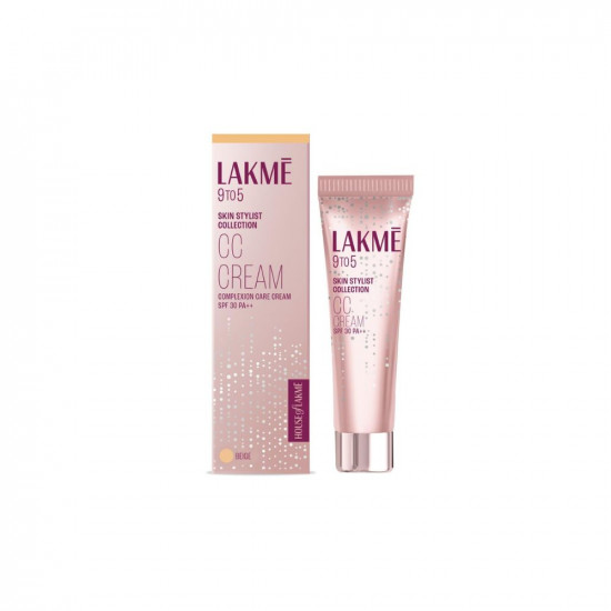 Lakme 9 To 5 Complexion Care Face CC Cream, Beige, SPF 30, Conceals Dark Spots