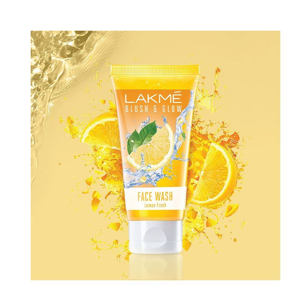 Lakme Blush & Glow Lemon Freshness Gel Face Wash with Lemon Extracts, 100g