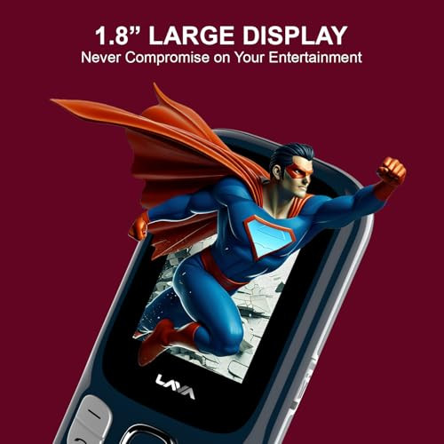 Lava A3 Torch Dual Sim Keypad Mobile Phone  1750mAh Big Battery  Quad Strip Torch  Slide Button  18 Large Display  Vibration Alert  7 Language Support Blue Silver