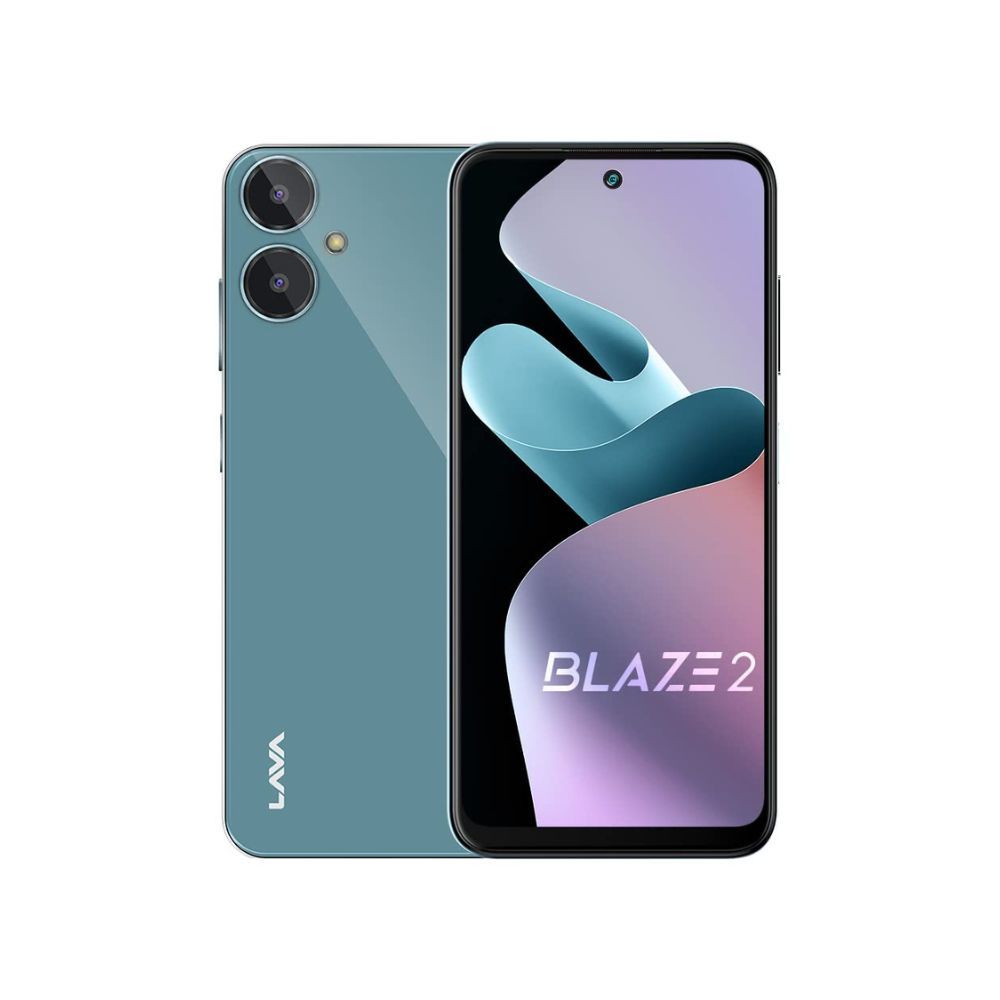Lava Blaze 2 (6GB RAM, 128GB Storage) - Glass Blue | 18W Fast Charging | 6.5 inch 90Hz Punch Hole Display | Side Fingerprint Sensor | Upto 11GB Expandable RAM | 5000 mAh Battery