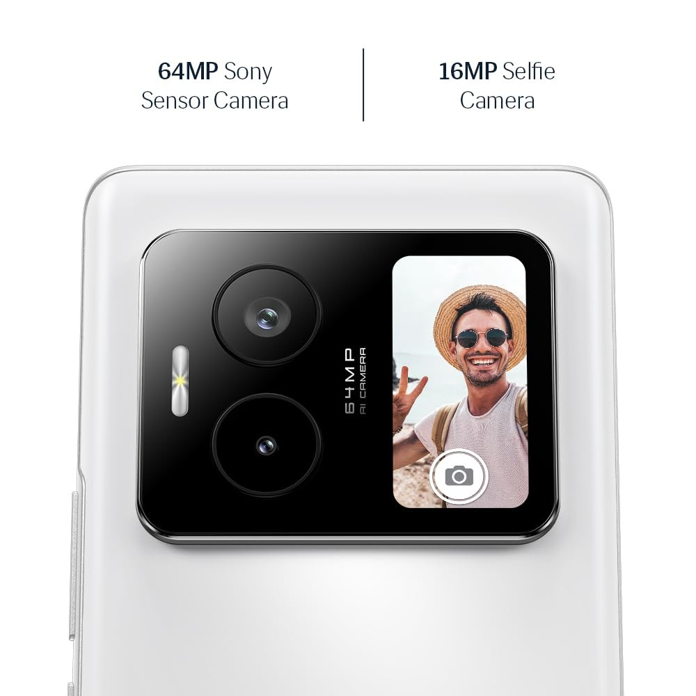 Lava Blaze Duo 5G Artic White 6GB RAM 128GB Storage Segments First Secondary Screen120 Hz Curved Amoled Display  64 MP Camera Sony Sensor  MediaTek Dimensity 7025 Processor