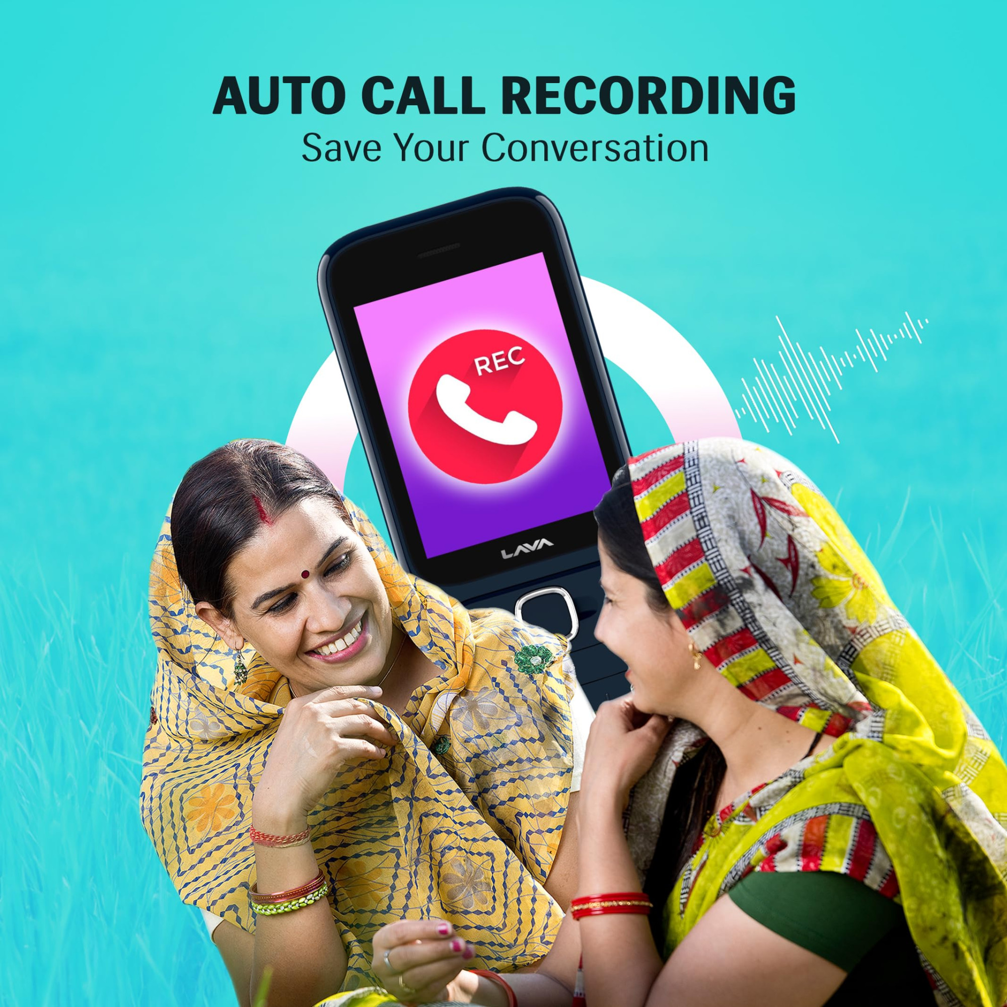 Lava Gem Power Dual Sim Keypad Phone 28 Display Camera  Flash  2575mAh Smart AI Powerful Battery  Wireless FM  Recording  7-Language Support Stereo Speakers  Call Recording Blue Chrome