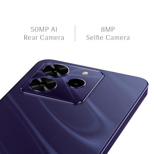 Lava O3 Pro Glossy Purple 4 GB RAM 128 GB Storage Bigger 656 HD Display  50 MP AI Triple Rear Camera  8 MP Front Camera 5000 mAh Battery  10W Charging  Charger in Box