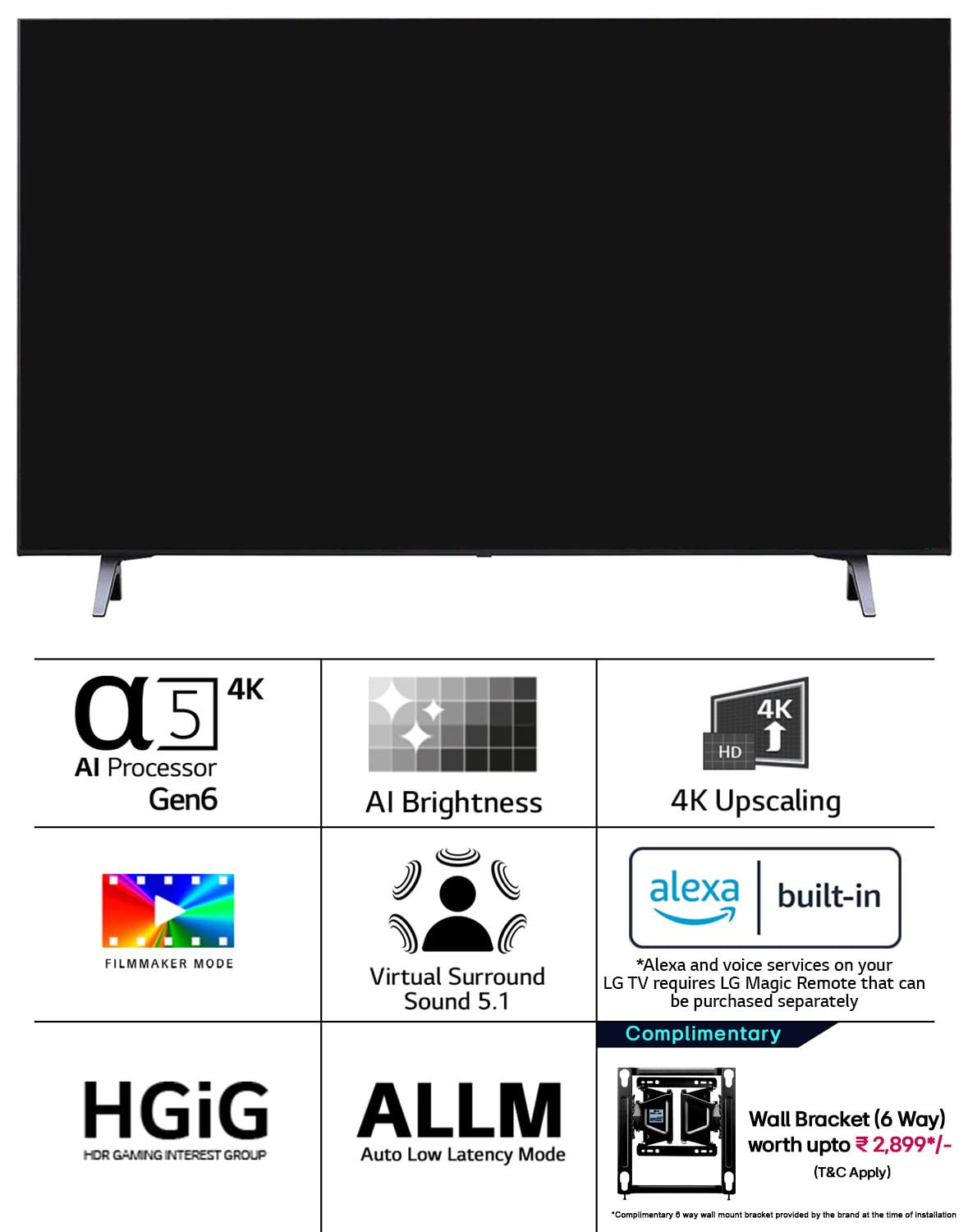 LG 126 cm 50 inches 4K Ultra HD Smart LED TV 50UR7500PSC Dark Iron Gray