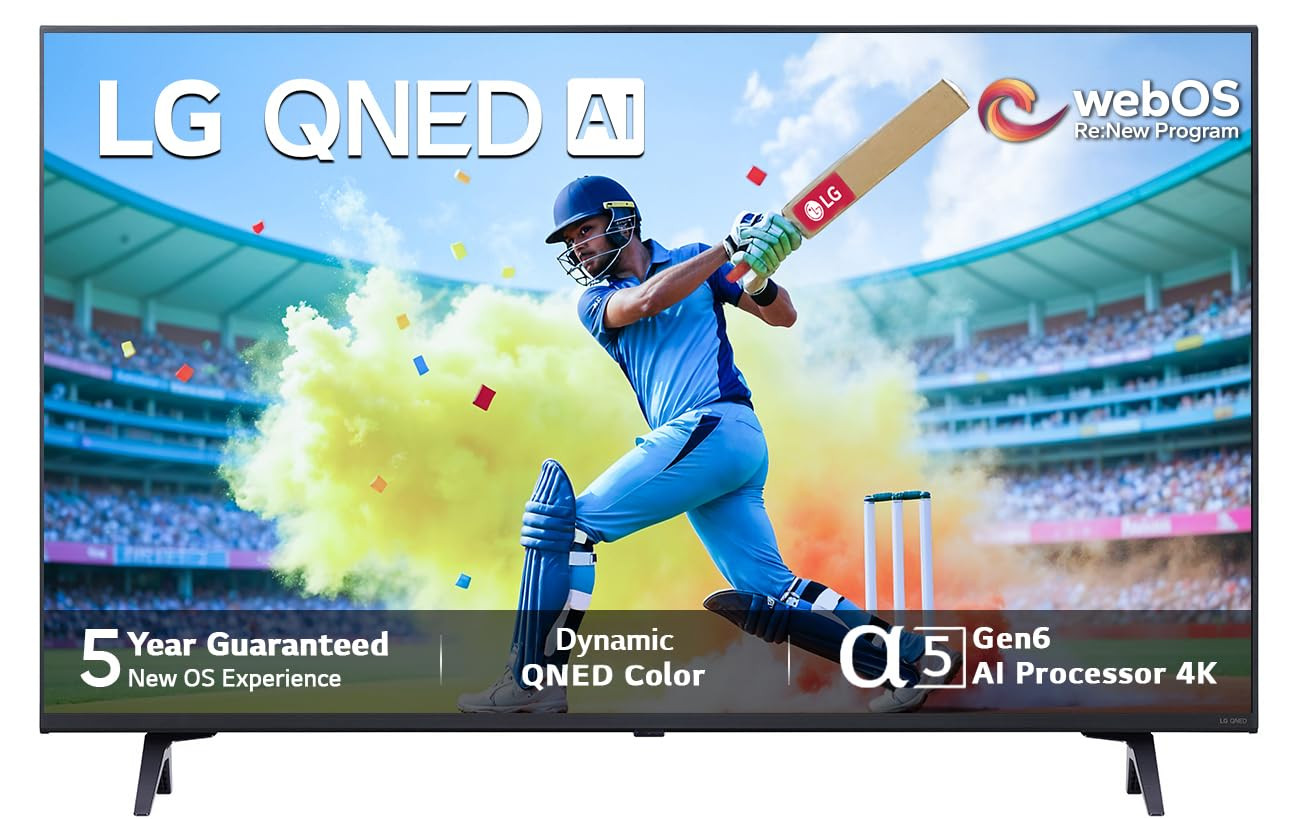 LG 139 cm 55 inches QNED-75 Year 2024 Edition 4K Ultra HD 3840x2160 Smart WebOS QNED TV 55QNED75SRA Black