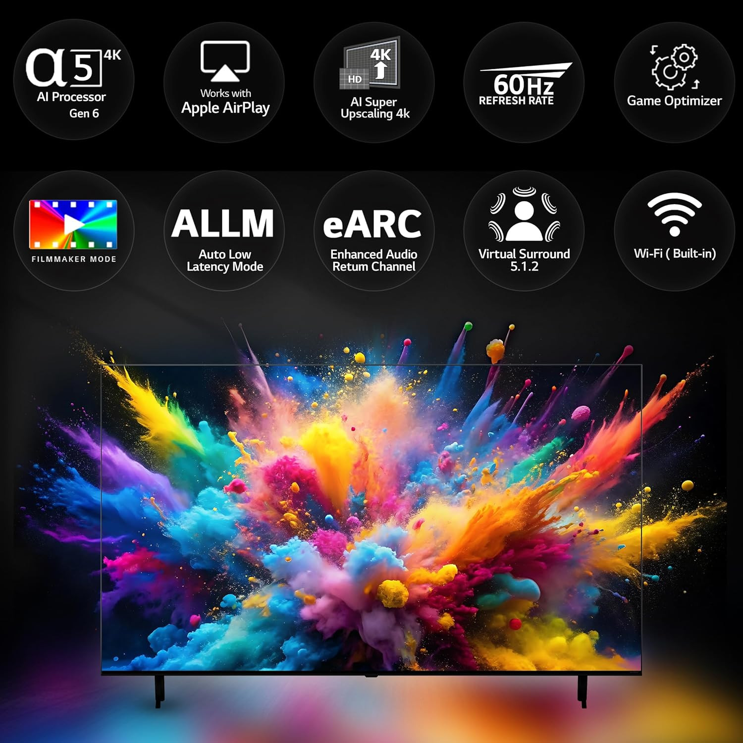 LG 139 cm 55 inches QNED-75 Year 2024 Edition 4K Ultra HD 3840x2160 Smart WebOS QNED TV 55QNED75SRA Black