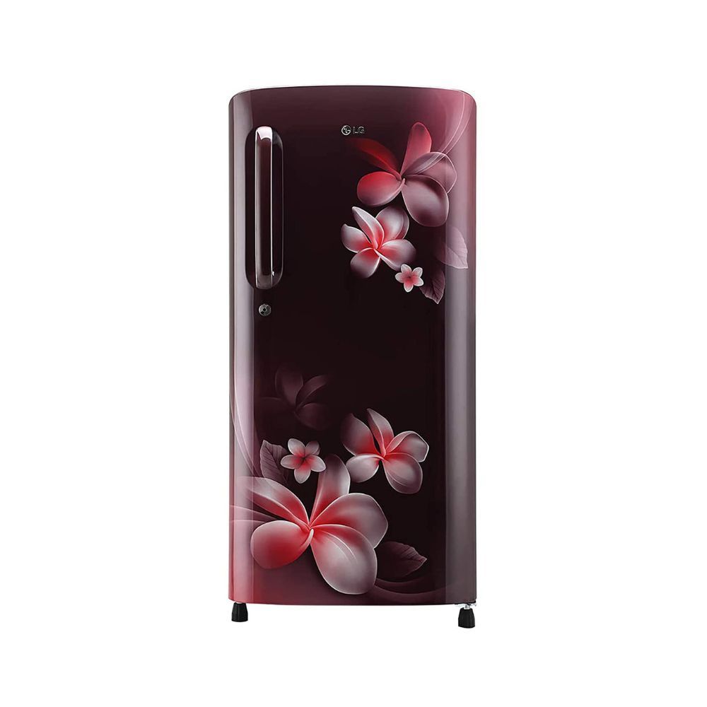 LG 190 L Direct Cool Single Door 4 Star Refrigerator (Scarlet Plumeria, GL-B201ASPY)