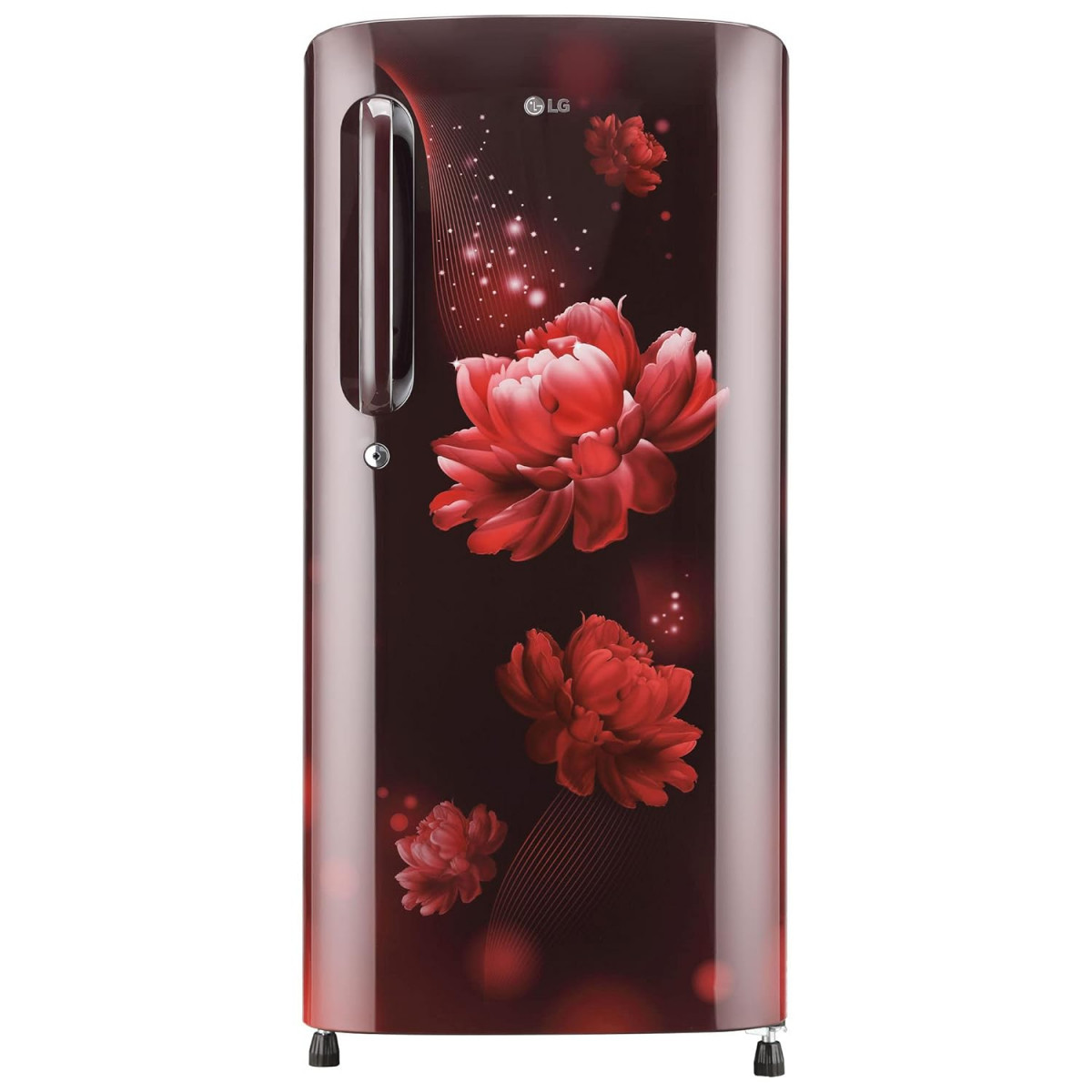 LG 190L 5 Star Smart Inverter Direct-Cool Single Door Refrigerator GL-B201ASCZ Scarlet Charm Fastest Ice Making 2022 Model