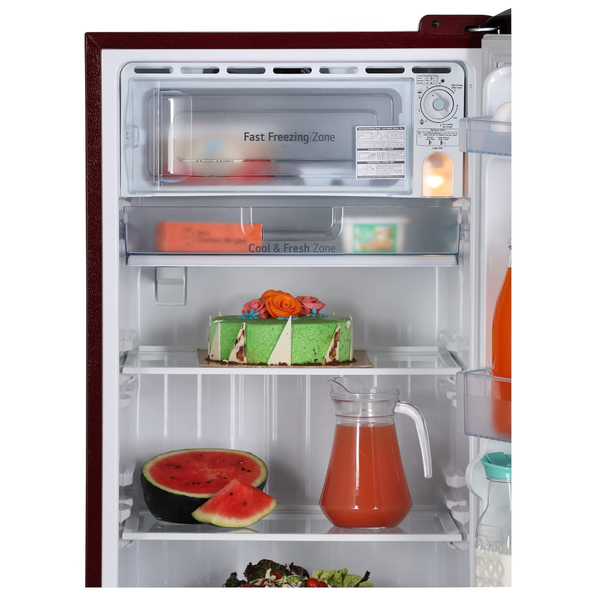 LG 215 L 3 Star Direct-Cool Single Door Refrigerator GL-B221ASED Scarlet Euphoria Moist 039N039 Fresh 2022 Model