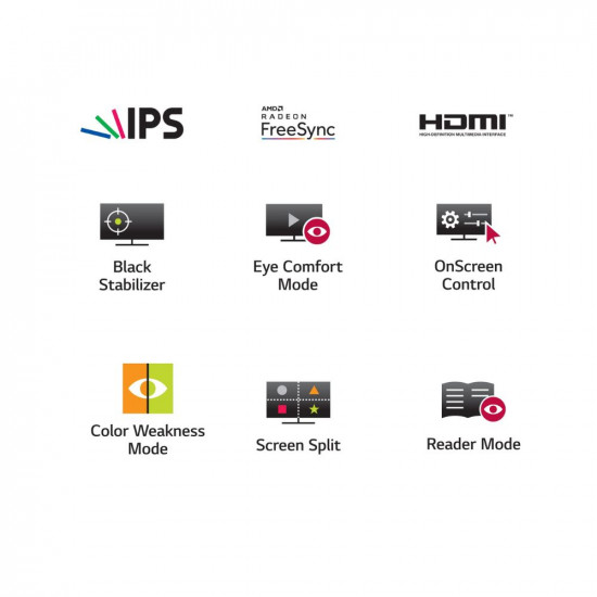 LG 22Mp68Vq 22 Inch (55 Cm) LCD 1920 X 1080 Pixels IPS Monitor - Full Hd, with Vga, Hdmi, Dvi, Audio Out Ports (Black)