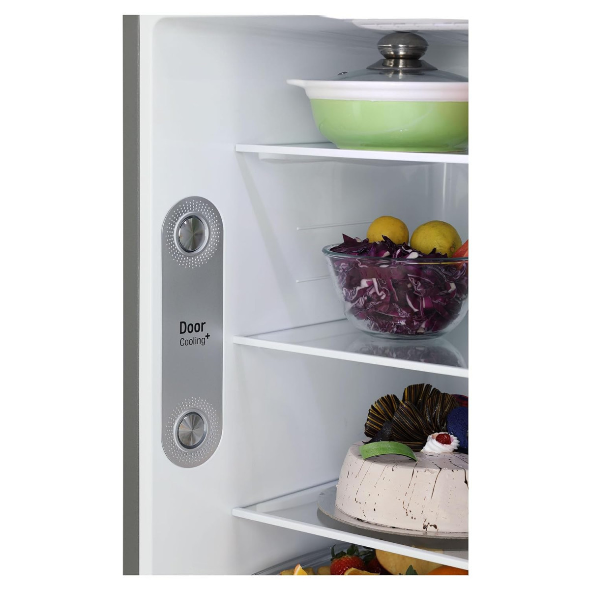 LG 242 L 3 Star Smart Inverter Frost-Free Double Door Refrigerator GL-I292RPZX Shiny Steel Door Cooling