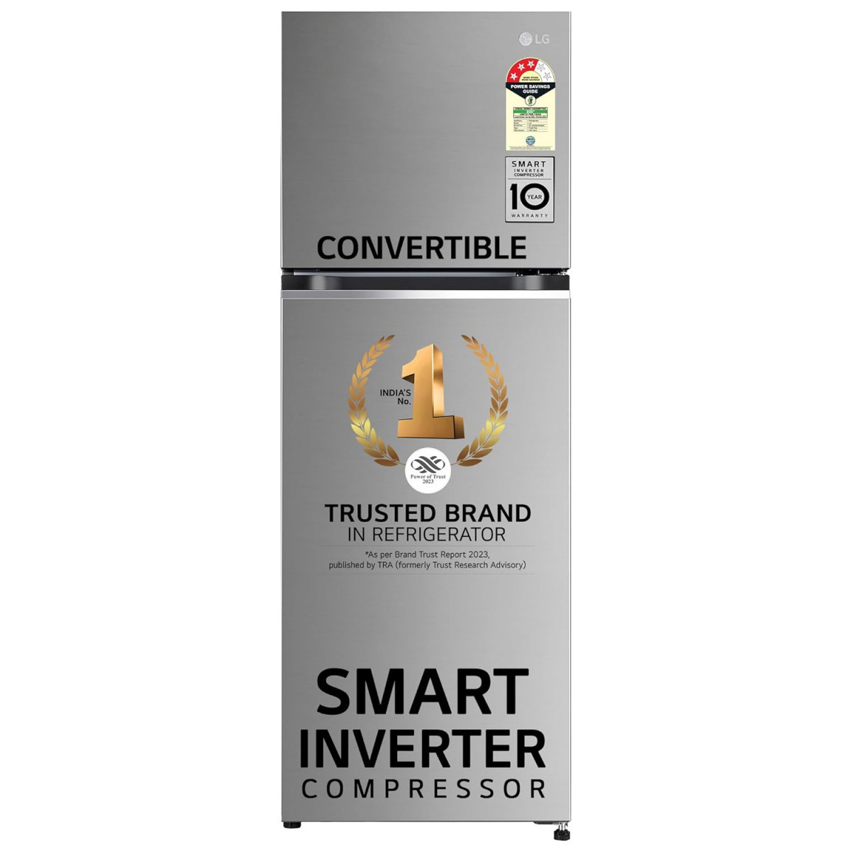 LG 246 L 3 Frost-Free Smart Inverter Compressor Double Door Refrigerator 2023 Model GL-S262SPZX Shiny Steel Convertible  Multi Air Flow Cooling